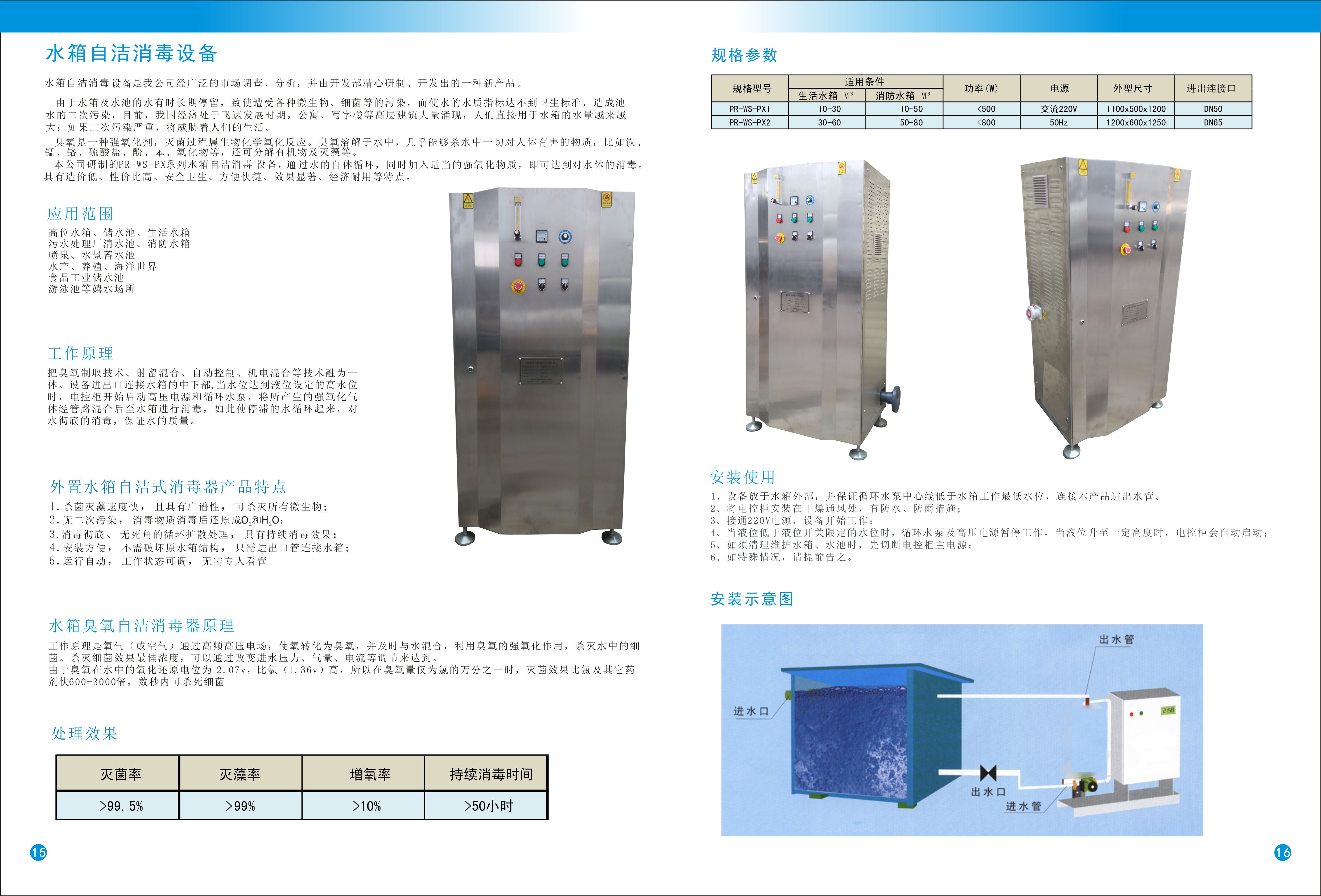 水箱自洁消毒器产品参数插图